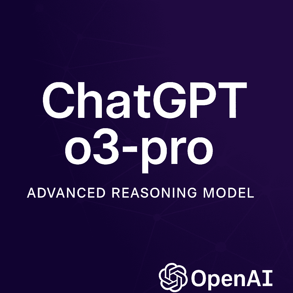 Visualisierung des KI-Modells ChatGPT o3-pro von OpenAI mit Netzwerkstruktur und Modellbezeichnung auf dunklem Hintergrund